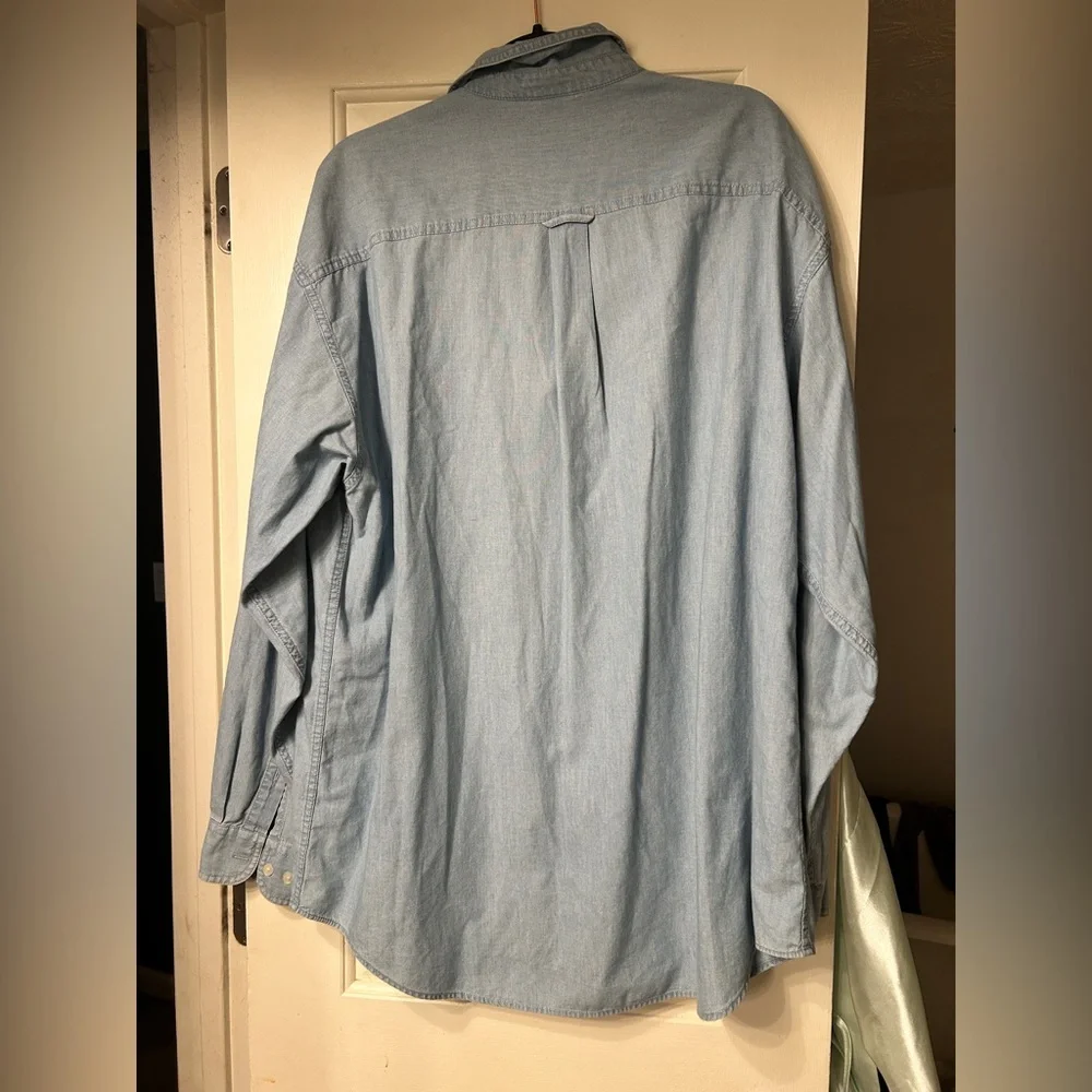 Vintage 90’s Looney Tunes Warner Bros Studio Store Denim Jean Shirt XL - Picture 4 of 7